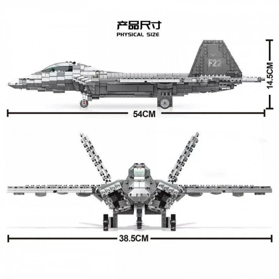 moc military aircraft f22 raptor fighter jet bricks toy moc military aircraft f22 raptor fighter jet bricks toy