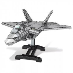 moc military aircraft f22 raptor fighter jet bricks toy
