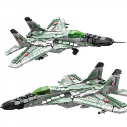 moc military aircraft mig 29 fighter jet plane bricks toy
