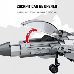 moc military aircraft su-27 fighter jet plane bricks toys