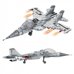 moc military aircraft su-27 fighter jet plane bricks toys