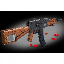 moc military ak47 assault rifle weapon bricks toy t2034