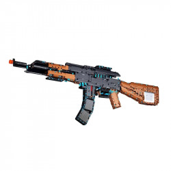 moc military ak47 assault rifle weapon bricks toy t2034