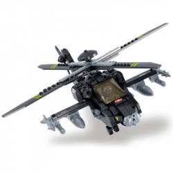moc military armed us attack helicopter bricks toy