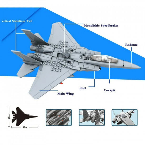 moc military f-15 eagle fighter plane bricks kids toys moc military f-15 eagle fighter plane bricks kids toys