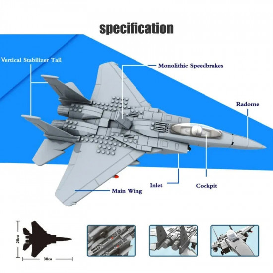 moc military f-15 eagle fighter plane bricks kids toys moc military f-15 eagle fighter plane bricks kids toys
