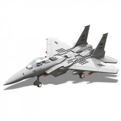moc military f-15e eagle fighter jet plane bricks kids toys