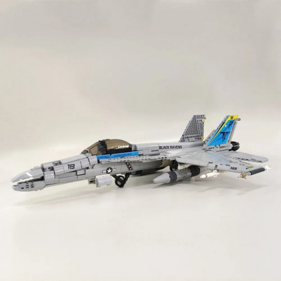 moc military f-18 fighter jet aircraft kids bricks toys moc military f-18 fighter jet aircraft kids bricks toys