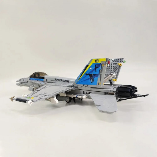 moc military f-18 fighter jet aircraft kids bricks toys moc military f-18 fighter jet aircraft kids bricks toys