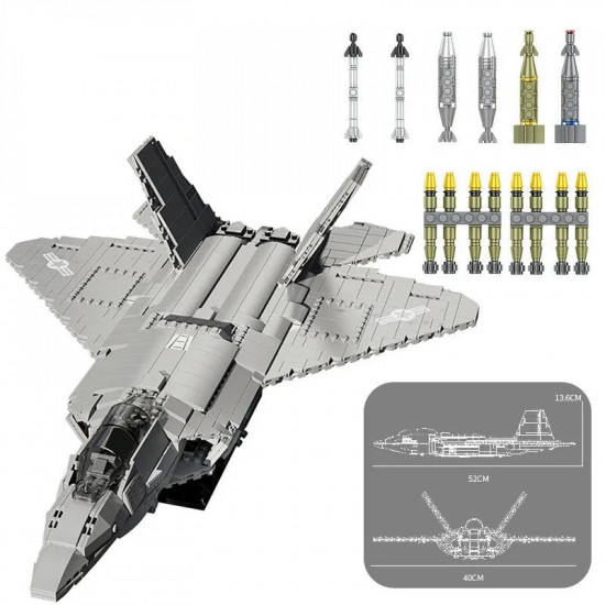 moc military f-22 raptor stealth aircraft bricks toy moc military f-22 raptor stealth aircraft bricks toy