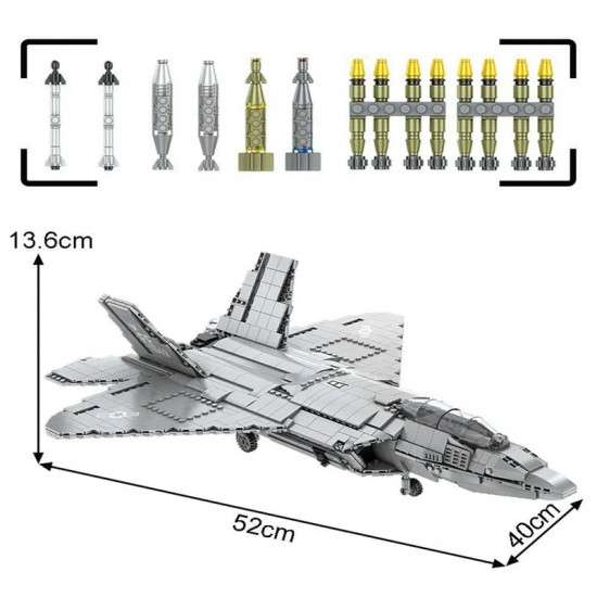 moc military f-22 raptor stealth aircraft bricks toy moc military f-22 raptor stealth aircraft bricks toy