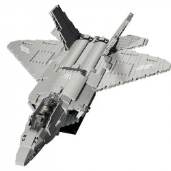 moc military f-22 raptor stealth aircraft bricks toy
