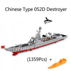 moc military guided missiles destroyer warship bricks toys