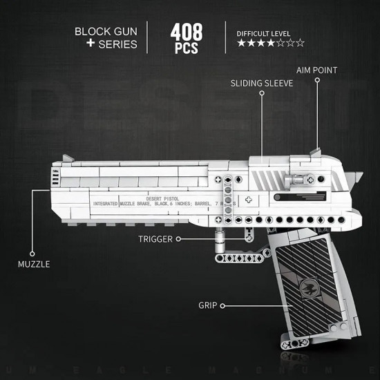 moc military gun desert eagle pistol bricks toys 77001 moc military gun desert eagle pistol bricks toys 77001