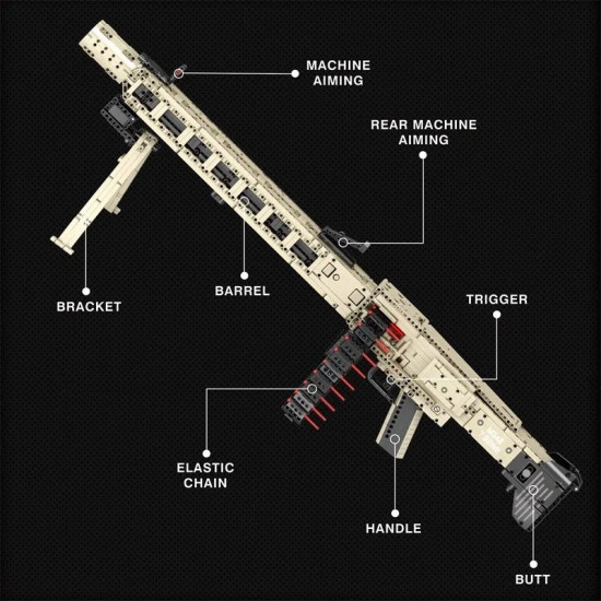 moc military mg24 electric machine gun bricks kids toys moc military mg24 electric machine gun bricks kids toys
