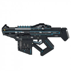 moc military motorized burst smg gun bricks toys