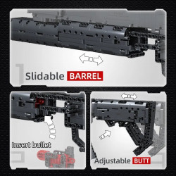 moc military motorized grenade launcher gun bricks toy 14014