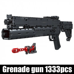moc military motorized grenade launcher gun bricks toy 14014