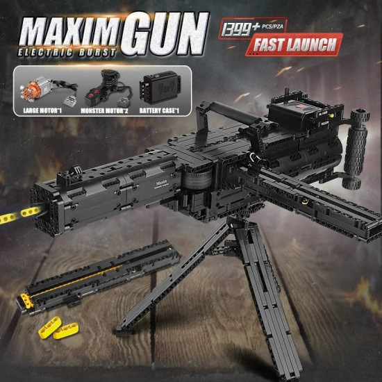 moc military motorized maxim burst gun bricks toys 14009 moc military motorized maxim burst gun bricks toys 14009