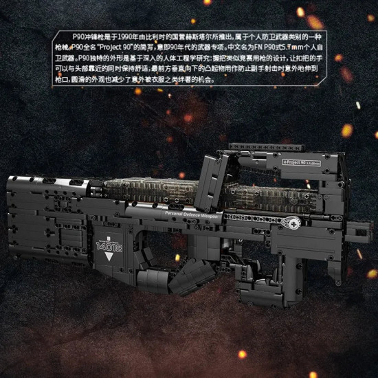 moc military motorized p90 smg gun bricks toys 14018 moc military motorized p90 smg gun bricks toys 14018