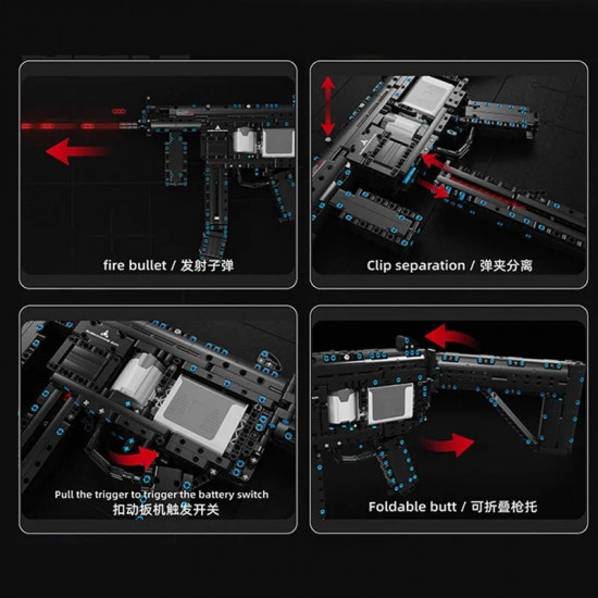 moc military mp5 submachine gun weapon bricks toy t2035 moc military mp5 submachine gun weapon bricks toy t2035