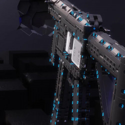 moc military mp5 submachine gun weapon bricks toy t2035