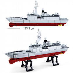 moc military navy 054a escort warship bricks toy