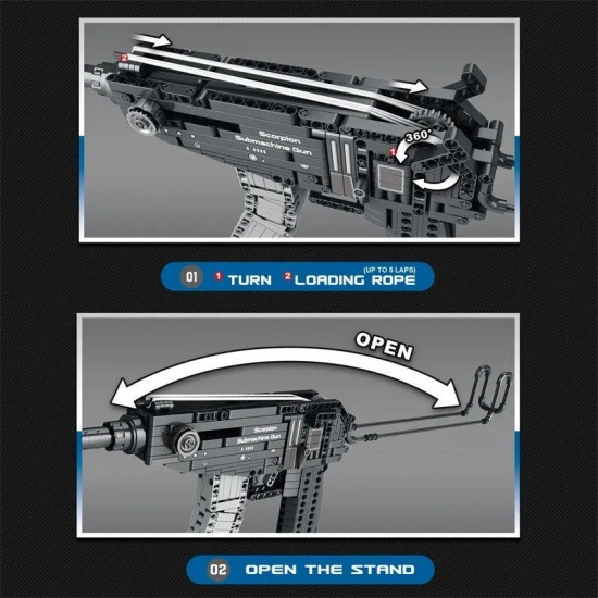 moc military scorpion sub machine gun bricks toys moc military scorpion sub machine gun bricks toys