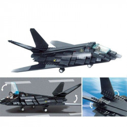 moc military stealth bomber jet f-117 aircraft bricks toys