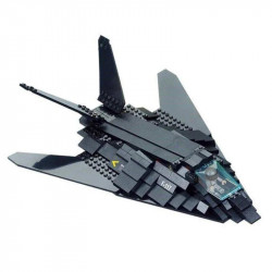 moc military stealth bomber jet f-117 aircraft bricks toys