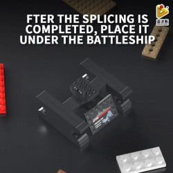 moc military warship queen elizabeth battleship bricks toy
