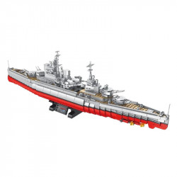 moc military warship queen elizabeth battleship bricks toy