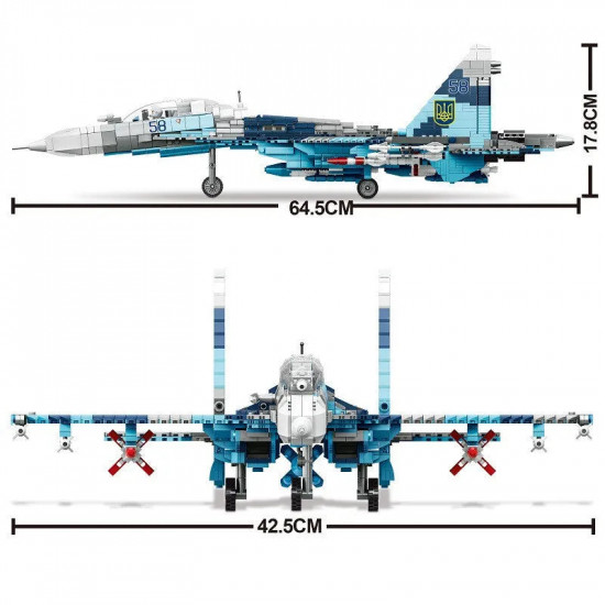 moc military ww2 aircraft su-27 fighter jet bricks toy moc military ww2 aircraft su-27 fighter jet bricks toy
