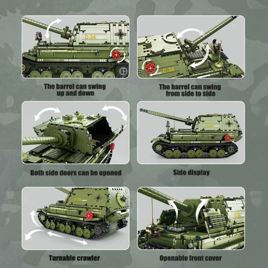 moc military ww2 army tank destroyer bricks toy t4012 moc military ww2 army tank destroyer bricks toy t4012