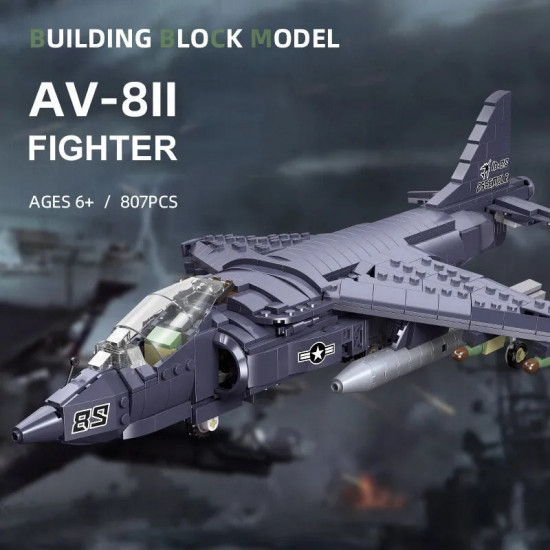 moc military ww2 av-8ii harrier attack aircraft plane bricks toys moc military ww2 av-8ii harrier attack aircraft plane bricks toys