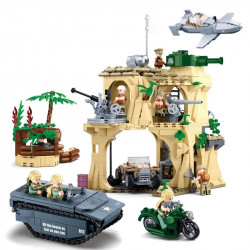 moc military ww2 battle of iwo jima army bricks toy