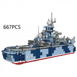 moc military ww2 bora missiles gunboat vessel bricks toys