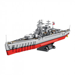 moc military ww2 german battleship warship bricks toys kids