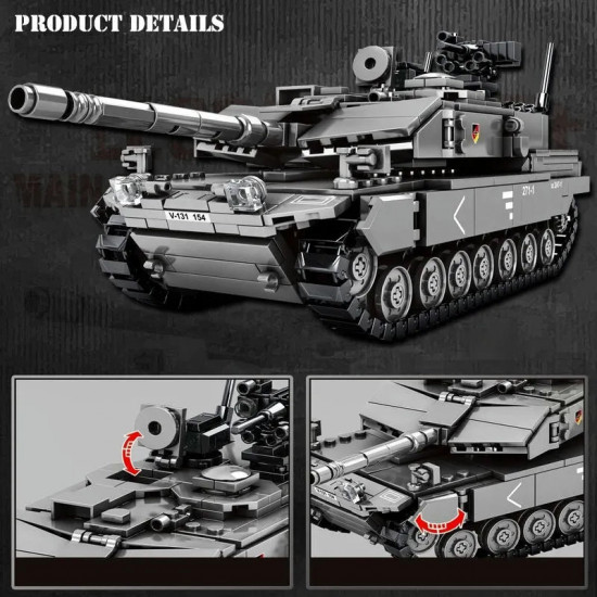 moc military ww2 german leopard 2a7 main battle tank bricks toy moc military ww2 german leopard 2a7 main battle tank bricks toy