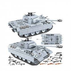 moc military ww2 german panther tank bricks toy