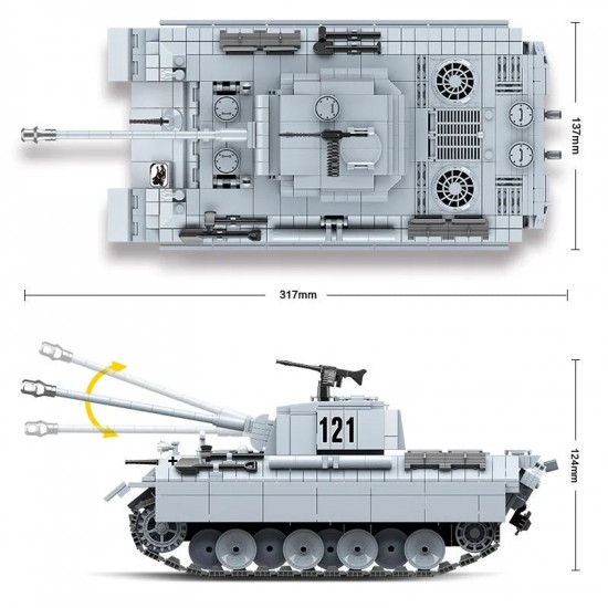 moc military ww2 german panther tank bricks toy moc military ww2 german panther tank bricks toy