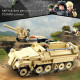 moc military ww2 half track cannon truck bricks toy moc military ww2 half track cannon truck bricks toy