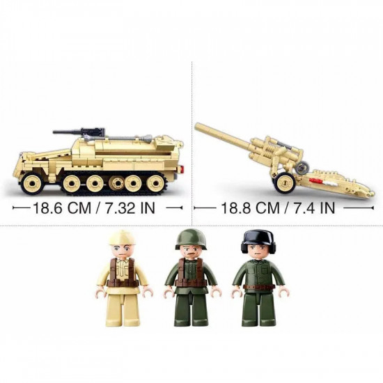 moc military ww2 half track cannon truck bricks toy moc military ww2 half track cannon truck bricks toy