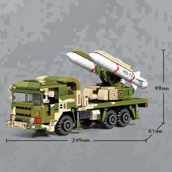 moc military ww2 hq-12 anti aircraft missile air defense bricks toy
