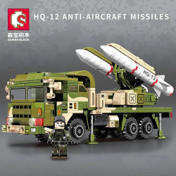 moc military ww2 hq-12 anti aircraft missile air defense bricks toy