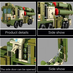 moc military ww2 hq-9 anti aircraft missile system bricks toy