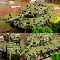 moc military ww2 leopard 2 main battle tank bricks toys