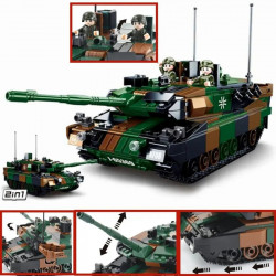 moc military ww2 leopard 2a5 tank bricks toys