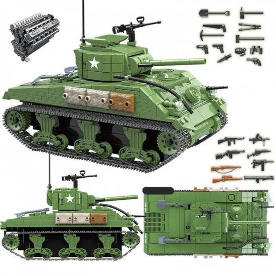 moc military ww2 m4a1 us army sherman tank bricks toy moc military ww2 m4a1 us army sherman tank bricks toy