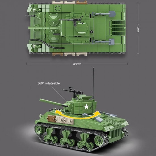 moc military ww2 m4a1 us army sherman tank bricks toy moc military ww2 m4a1 us army sherman tank bricks toy
